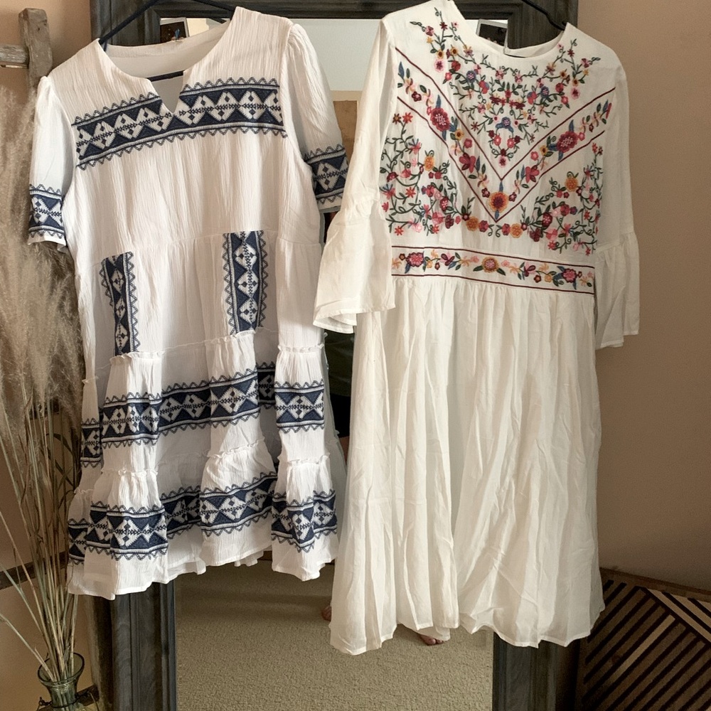 Fun dresses. One brand is Roolee and the other is tea a rose!